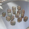 Czech Glass Beads Oval 13x18mm Soft Pastel Iridescent 100pcs