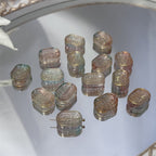 Czech Glass Beads Oval 13x18mm Soft Pastel Iridescent 100pcs