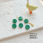 Round Metal Beads Baking Painted Smiling Chocolate Series 20pcs 33