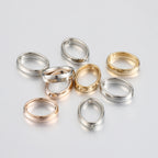 Oval CCB Plastic Bead Frame 12mm x 15mm Metallic Mix 100pcs
