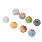 Premium Painted Acrylic Beads 14mm Brushwork Multi Color 5pcs 5