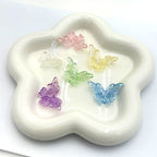 Transparent Butterfly Acrylic Beads 22x33mm Vertical Hole 1pc 3