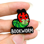 Silicone Focal Beads Caterpillar Bookworm Text 5