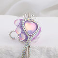 Heart Clay Beads 25mm Imitation Mocha Diamond Tassel Crown 6pcs 6