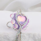 Heart Clay Beads 25mm Imitation Mocha Diamond Tassel Crown 6pcs 6