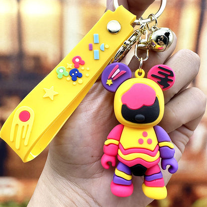 PVC Graffiti Bear Keychain Trendy Street Art Design 10