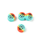 Flat Clay Beads 9mm Anchor Pattern Tropical Colors 100pcs 5
