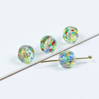 Lampwork Glass Beads Round 11mm Colorful Floral Filled 20pcs 3