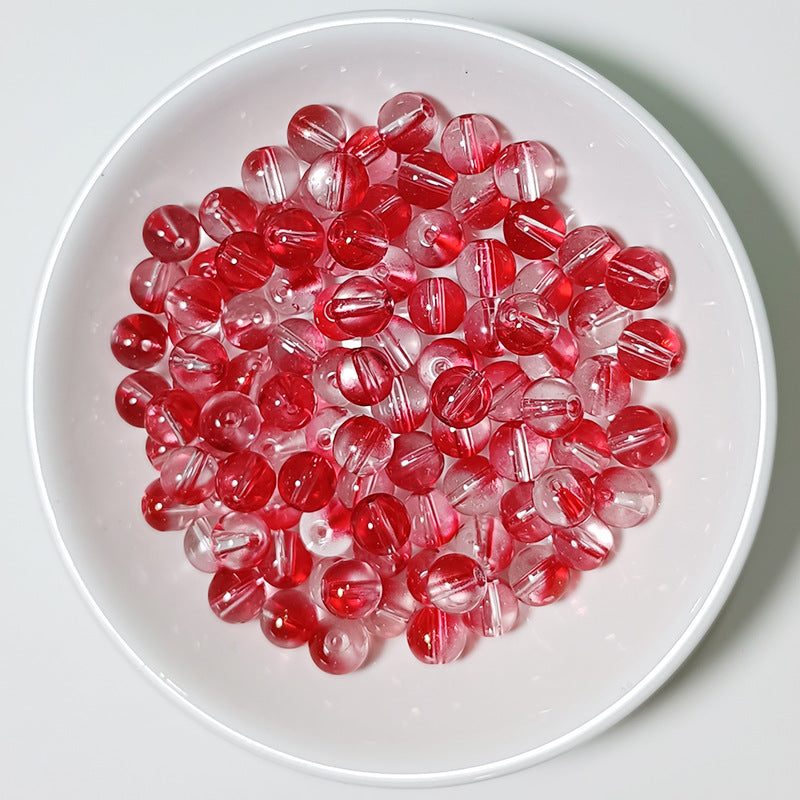Czech Glass Beads Round 8mm Glossy Translucent Mix 100pcs 12