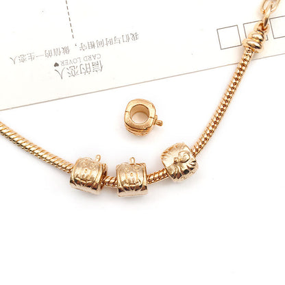Large Hole Metal Beads Antique KC Gold Alloy Symbols 30pcs 14