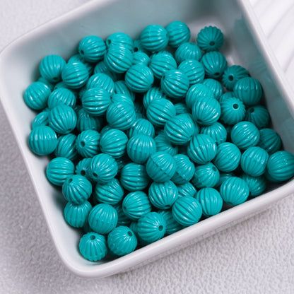 Painted Pumpkin Acrylic Beads 9mm Striped Bright Colors 100pcs 4