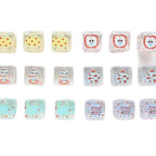 Clear Square Acrylic Beads 14mm Pastel Printed Designs 20pcs 5