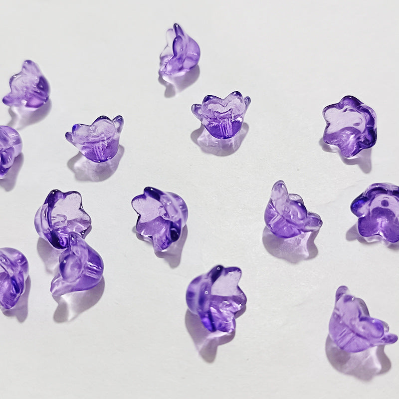 Czech Glass Beads Wind Chime Flower 12mm Pastel Glossy 100pcs 27
