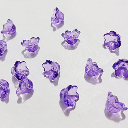 Czech Glass Beads Wind Chime Flower 12mm Pastel Glossy 100pcs 27