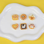 Plating Small Animal Bread Series Resin Beads Glossy Golden Brown 20pcs 2