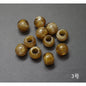 Vintage Acrylic Large Hole Beads 10-11.6mm Earth Tone Crackle 1pc 7