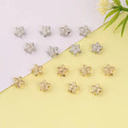 Double-Layer Star Acrylic Beads 6mm Metallic Gold Silver 200pcs