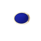 Double-Sided Elliptical Acrylic Beads 20mm Enamel Gold Rim 50pcs 5