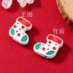 Christmas Series Enamel Metal Beads Festive Holiday Designs 10pcs 5