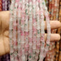 Transparent Bamboo Shape Glass Beads 6x12mm Glossy Finish 5 Strands 31