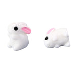 3D Rabbit Resin Beads 21mm Glossy Detailed Charm 2pcs 5