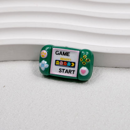 Printed Square Acrylic Beads 25mm Game Console Design 10pcs 18