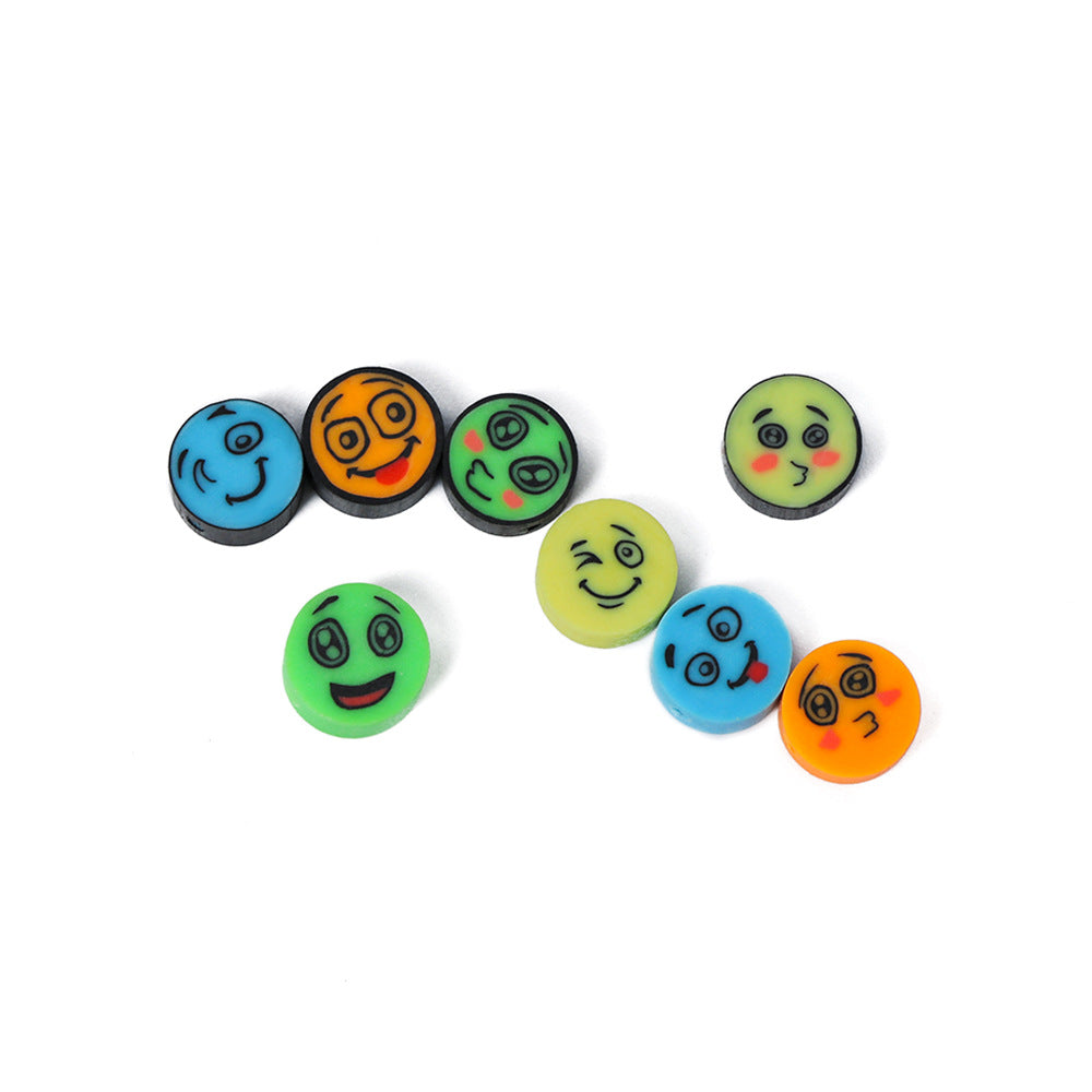 Round Clay Beads 9mm Colorful Funny Expression Polymer 100pcs 5