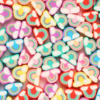 Rainbow Flat Clay Beads 10mm Playful Arch Clouds 100pcs 6