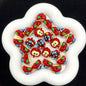 Hand Painted Apple Acrylic Beads 18mm Enamel Finish 4pcs 6