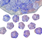 Camellia Glass Beads 19mm Clear Translucent Mixed Colors 50pcs 5