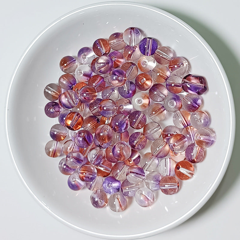 Czech Glass Beads Round 8mm Glossy Translucent Mix 100pcs 2