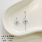 Christmas Enamel Alloy Metal Beads Festive Painted Designs 10pcs 10
