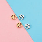 Stainless Steel Hollow Puppy Paw Metal Beads 10mm Color Retaining 10pcs 2