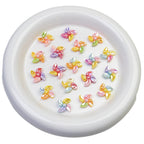 Plating Mini Windmill Resin Beads 14mm Colorful Glossy 20pcs 5