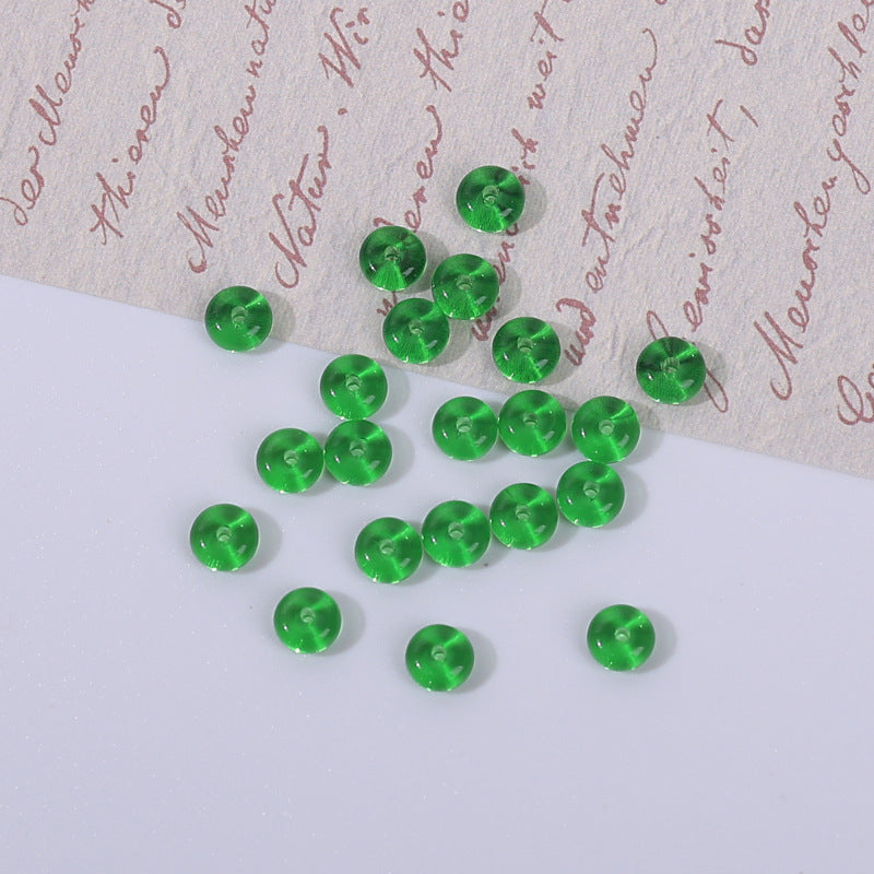 Glass Round Spacer Beads 6mm 8mm Imitation Jade Color 100pcs 23