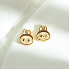 Bunny Metal Beads 12mm Color Retaining Enamel Zinc Alloy 10pcs 2