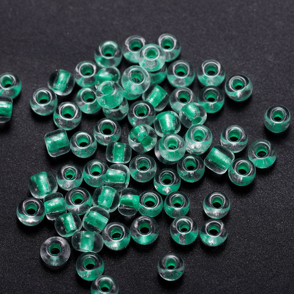 Glow In The Dark Seed Glass Beads 3mm Multicolor Stripes 1800pcs 28