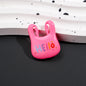 Painted Handbag Acrylic Beads 25mm Cartoon Pattern Bright Colors 10pcs 6