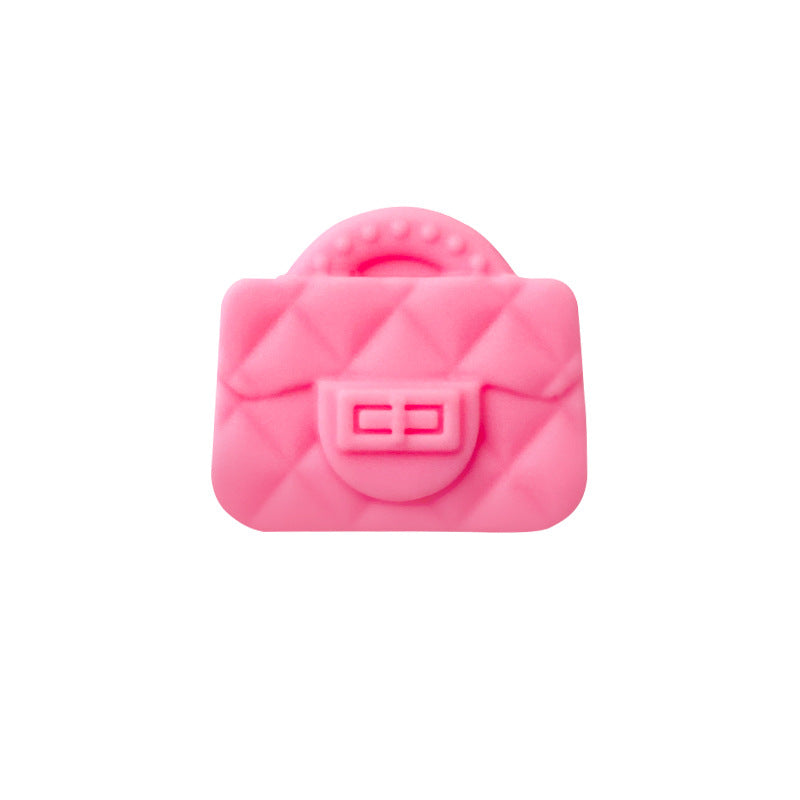 Handbag Silicone Beads Quilted Mini Purse Solid Colors 10pcs 3