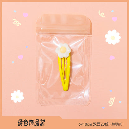 Zip Lock Bags Transparent PE Plastic Morandi Color Top Seal 10pcs 9
