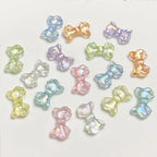 Clear Plating Butterfly Acrylic Beads 15mm Pastel Iridescent 20pcs