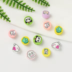 Flat Clay Beads 9mm Cute Animal Series Pastel Colors 100pcs 3
