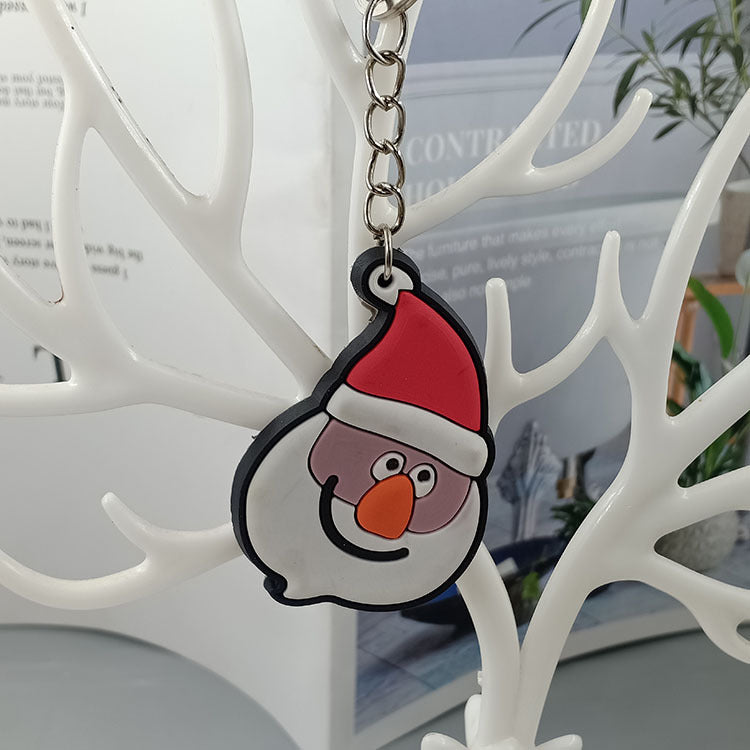 Cartoon Christmas Silicone Keychain Santa Claus Holiday Characters 9
