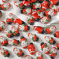 Ceramic Santa Claus and Clown Series Clay Beads Hand Painted 10pcs 5