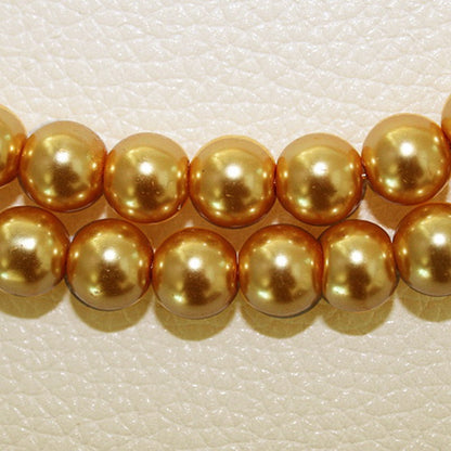 Pearl Glass Beads 10mm Imitation Smooth Lustrous Finish 20pcs 17