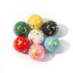 Spray Painted Round Acrylic Beads 16mm Gilded Colorful 50pcs