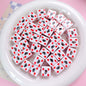 Leopard Bow Print Acrylic Square Beads 14mm Colorful Glossy 10pcs 11
