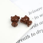 Maillard Color Hello Kitty Acrylic Beads 19mm Glossy Coffee Tones 50pcs 5