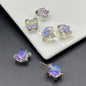 Transparent Corgi Butt Glass Beads 13mm Colorful Glossy 100pcs 14
