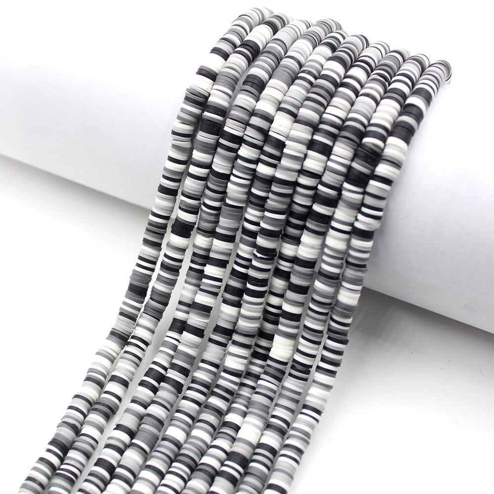 Flat Disc Clay Beads 6mm Colorful Matte Polymer 10strands 5